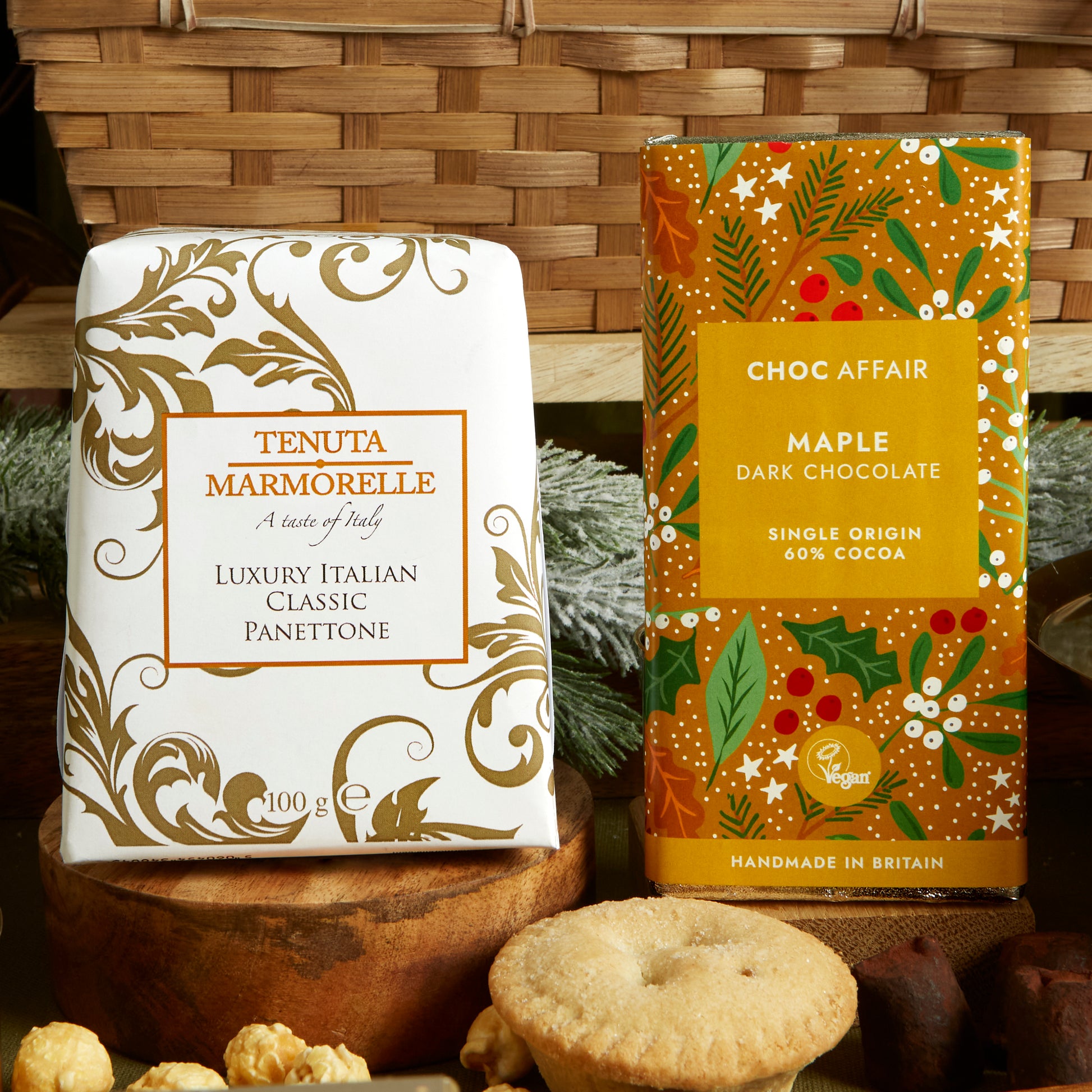 Choc Affair's Artisan Maple Dark Chocolate & Tenuta Marmorelle Italian Panettone