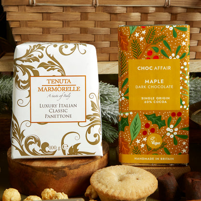 Choc Affair's Artisan Maple Dark Chocolate & Tenuta Marmorelle Italian Panettone
