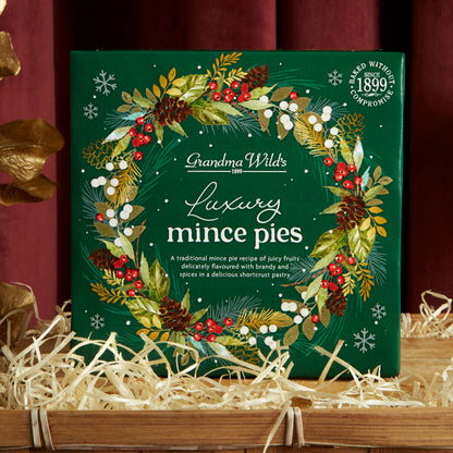 Christmas gift hamper with luxury mince pies