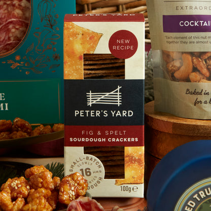 Cheese, Wine & Peter's Yard Crackers -Food and Drink Festive Hamper 