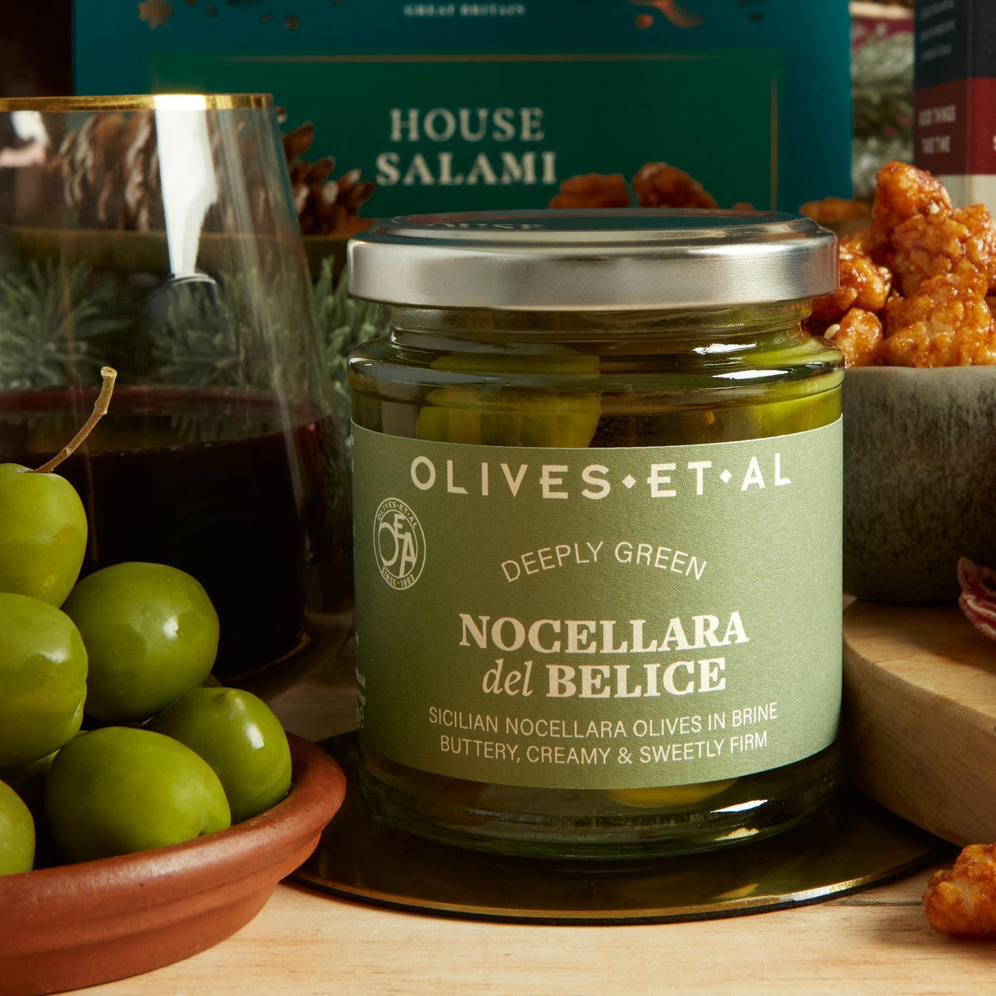 Wine, Cheese and Olives Et Al Luxury Nibbles Hamper for Christmas 