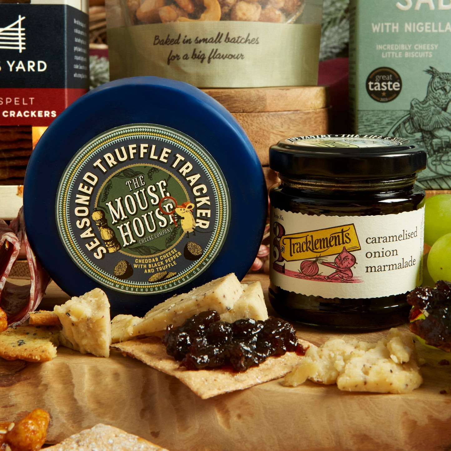 Award Winning Mouse House Cheese and Tracklements Chutney Hamper