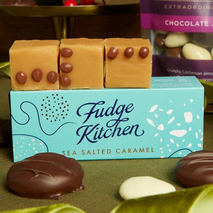 Fudge Kitchen's Handmade Sea Salted Caramel Christmas Fudge