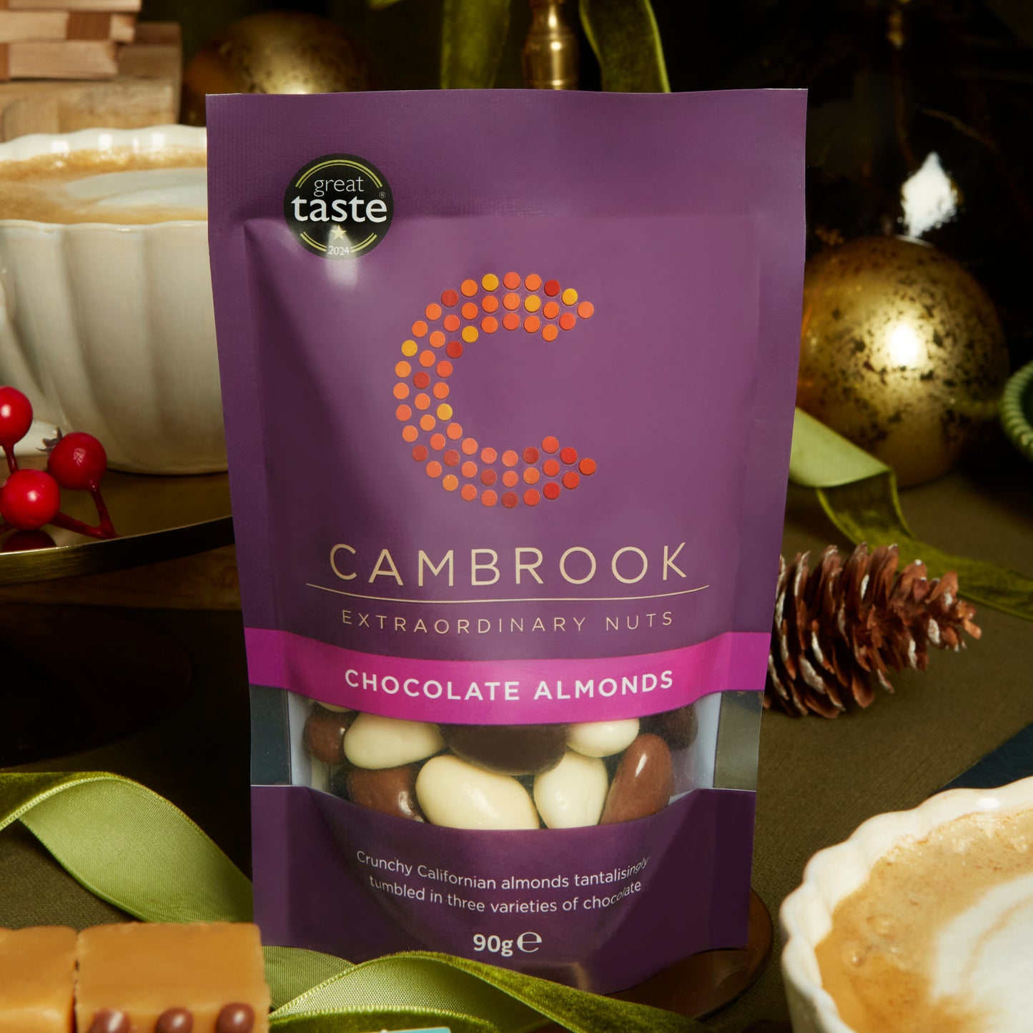 Cambrook's Great Taste Award Winning chocolate covered almonds