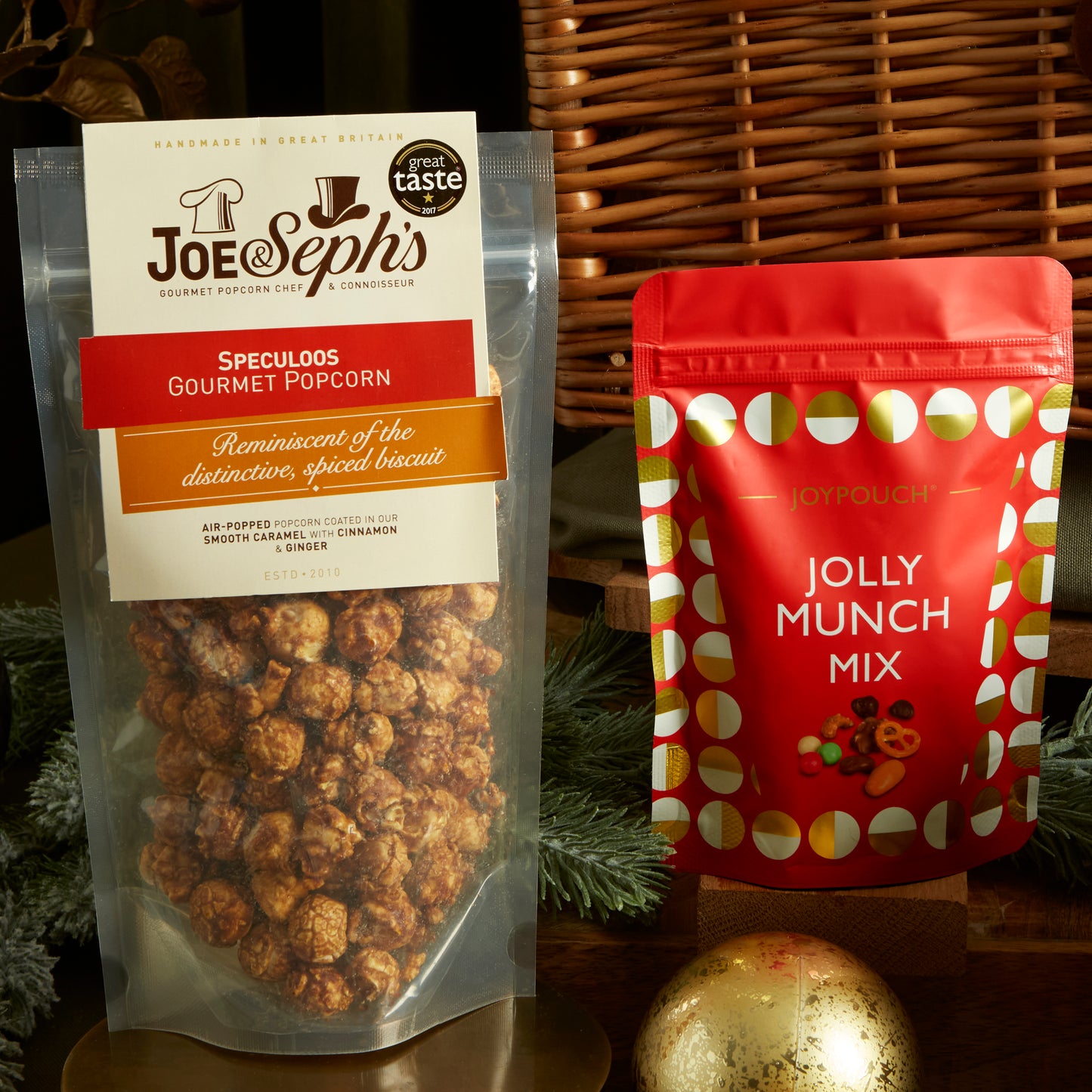 Joe & Seph's Speculoos Gourmet Popcorn and Joy Pouch's Jolly Munch Mix