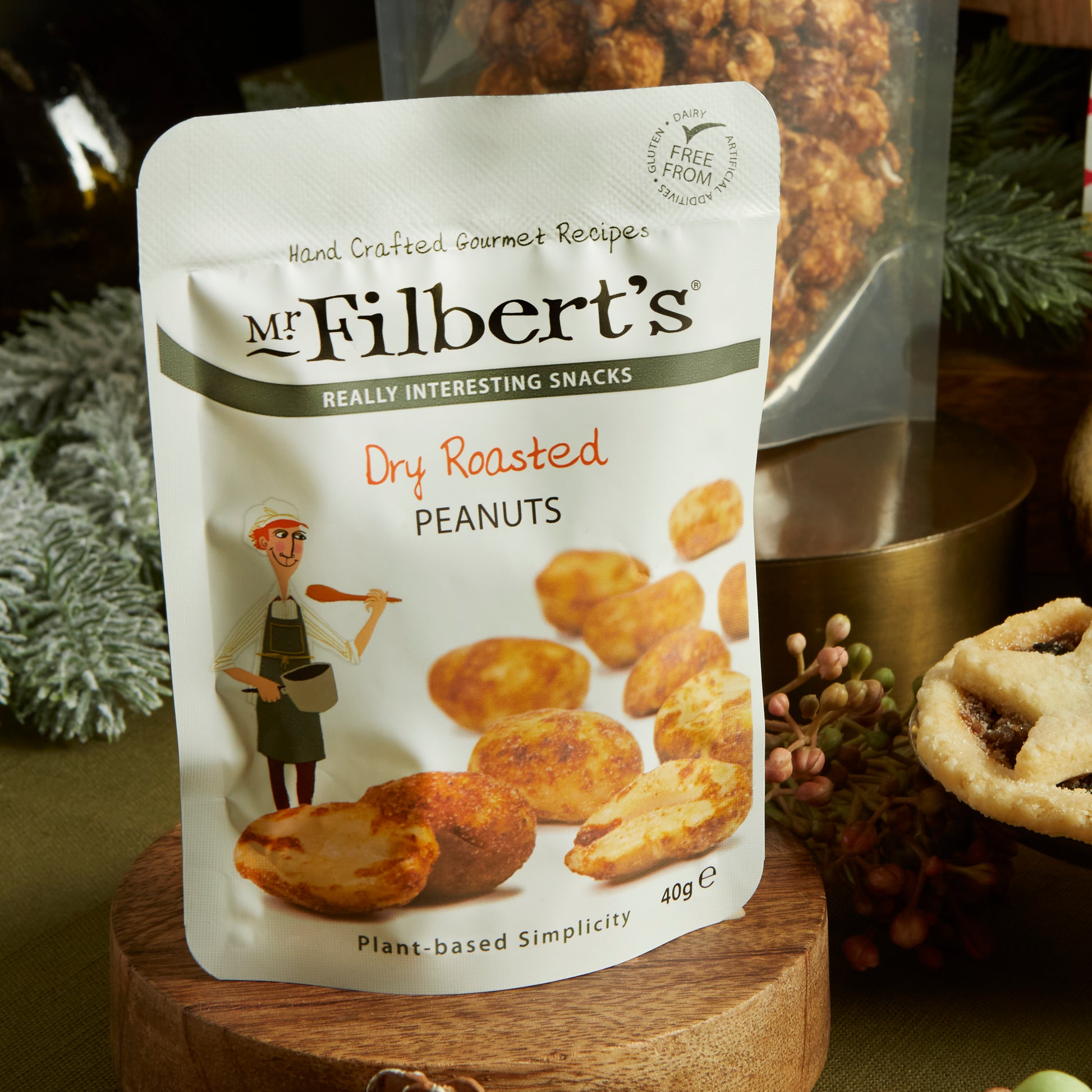 Mr Filbert's Really Interesting Snacks -  Dry Roasted Peanuts 40g Pouch