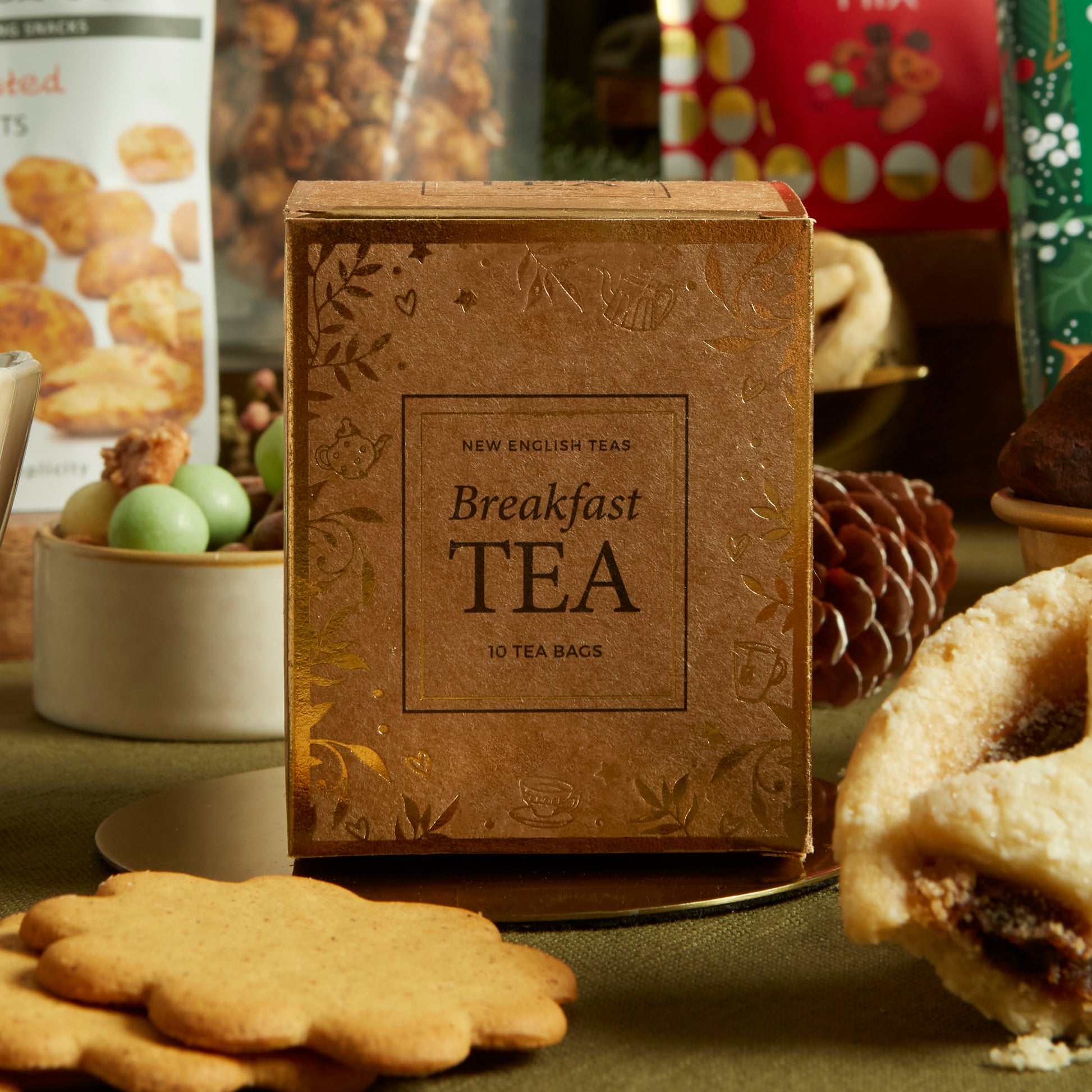 New England Teas English Breakfast Tea Box for Christmas