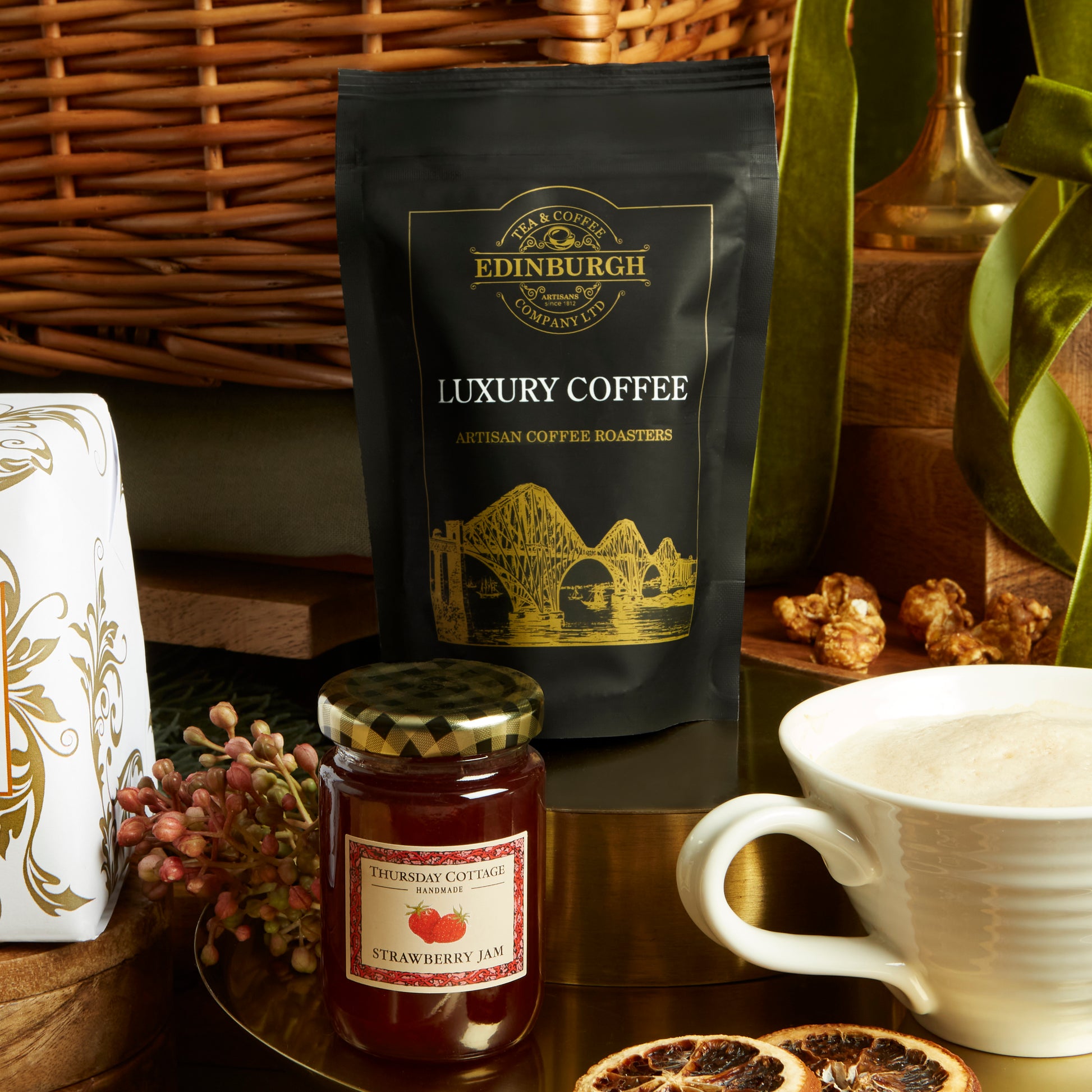 Edinburgh Luxury Ground Coffee & Handmade Thursday Cottage Strawberry Jam