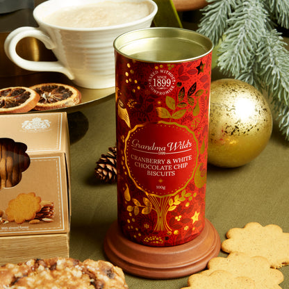 Grandma Wild's Cranberry and White Chocolate Chip Festive Biscuits