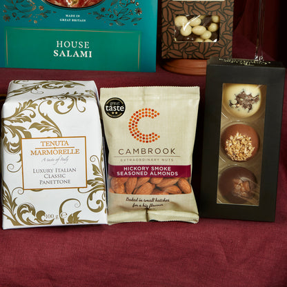 Tenuta Marmorelle Panettone, Cambrook Smoked Almonds and Gourmet chocolates 
