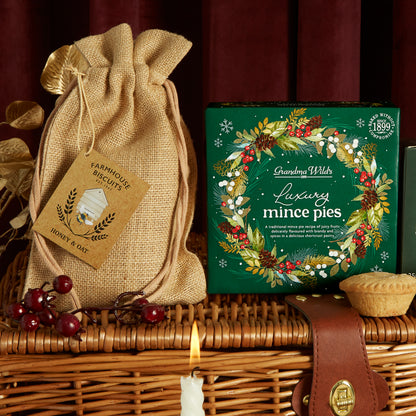 Farmhouse biscuits and Grandma Wild's luxury mince pies