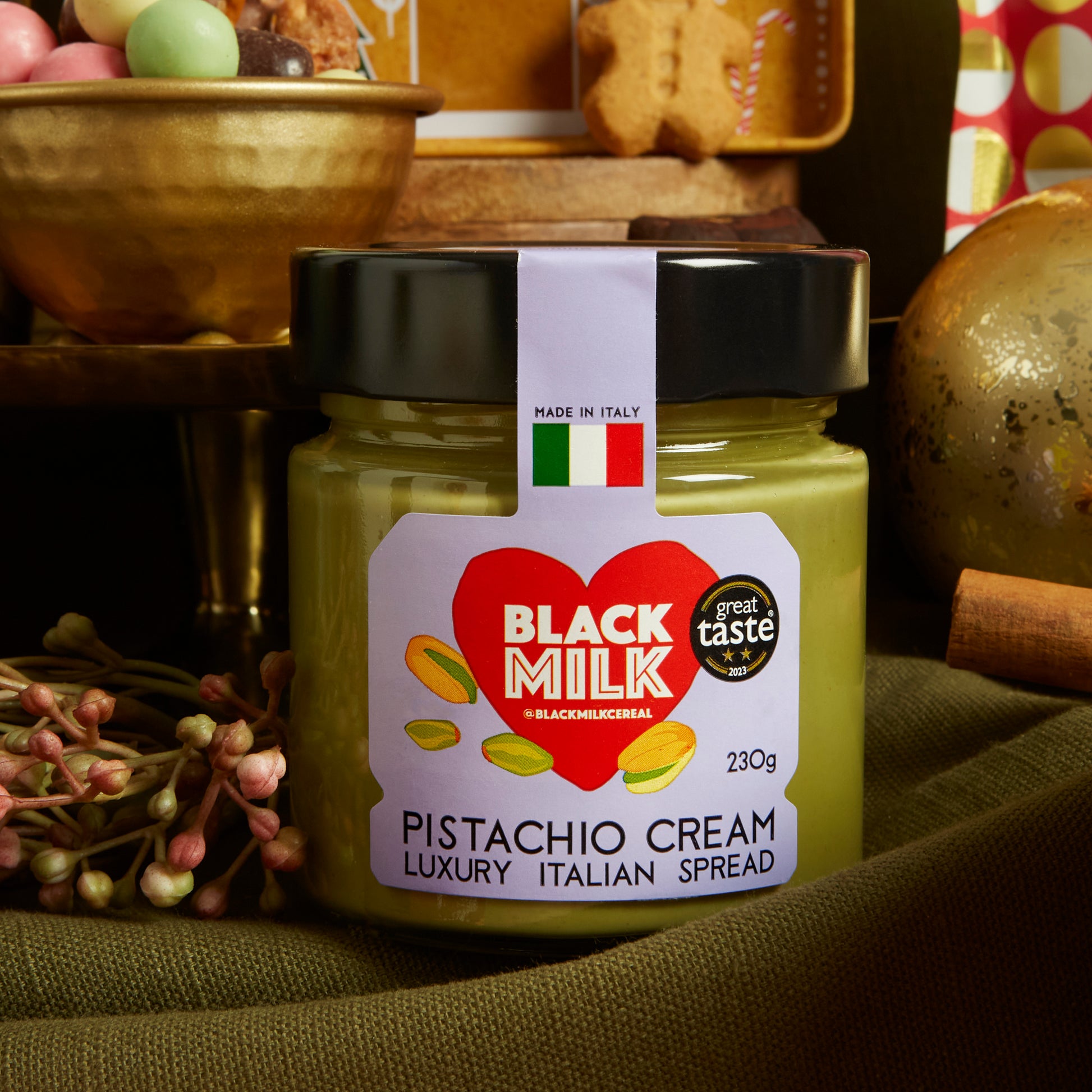Black Milks Pistachio Cream Luxury Italian Spread