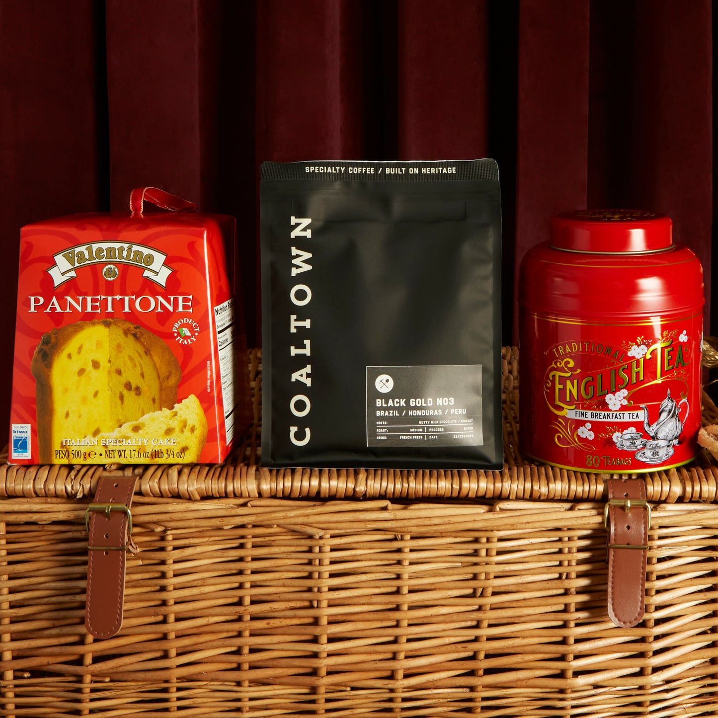 Italian Panettone, Coaltown Ground Coffee & Premium English Tea Tin