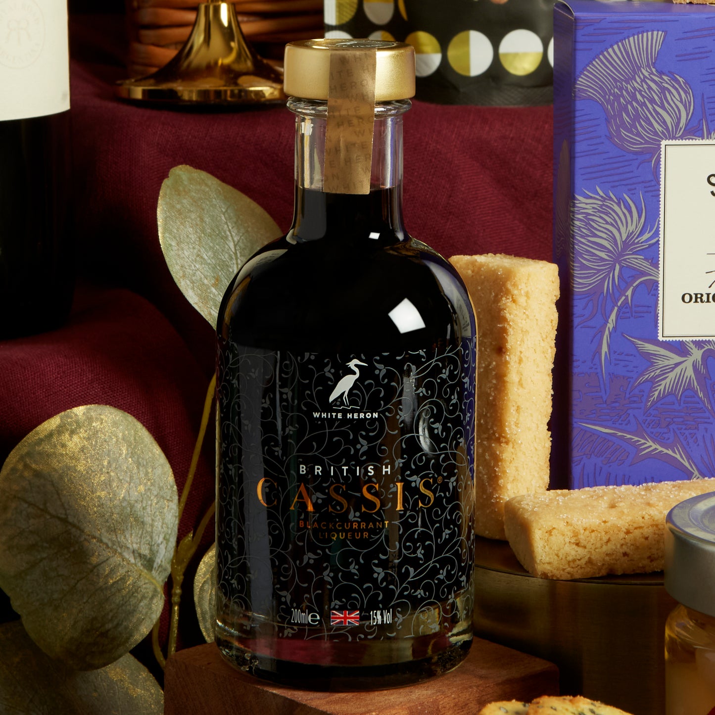 British cassis blackcurrant liqueur Christmas gift hamper