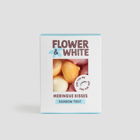 100g Flower & White Rainbow Fruit Meringue Kisses