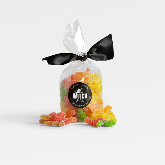 Halloween Sour Spiders Sweets by The Cambridge Confectionery Company