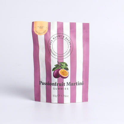 Image of 50g Passionfruit Martini Gummies by Ask Mummy & Daddy, part of luxury gift hampers from hampers.com UK