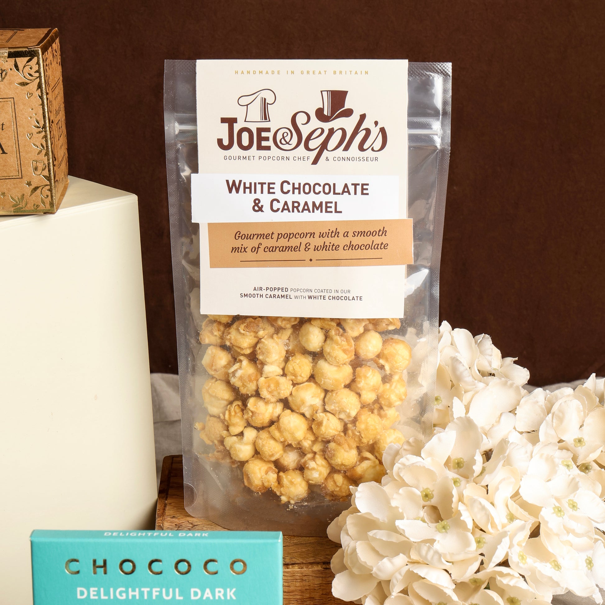 Close up of products in Sweet & Savoury Delights Hamper, a luxury gift hamper from hampers.com UK