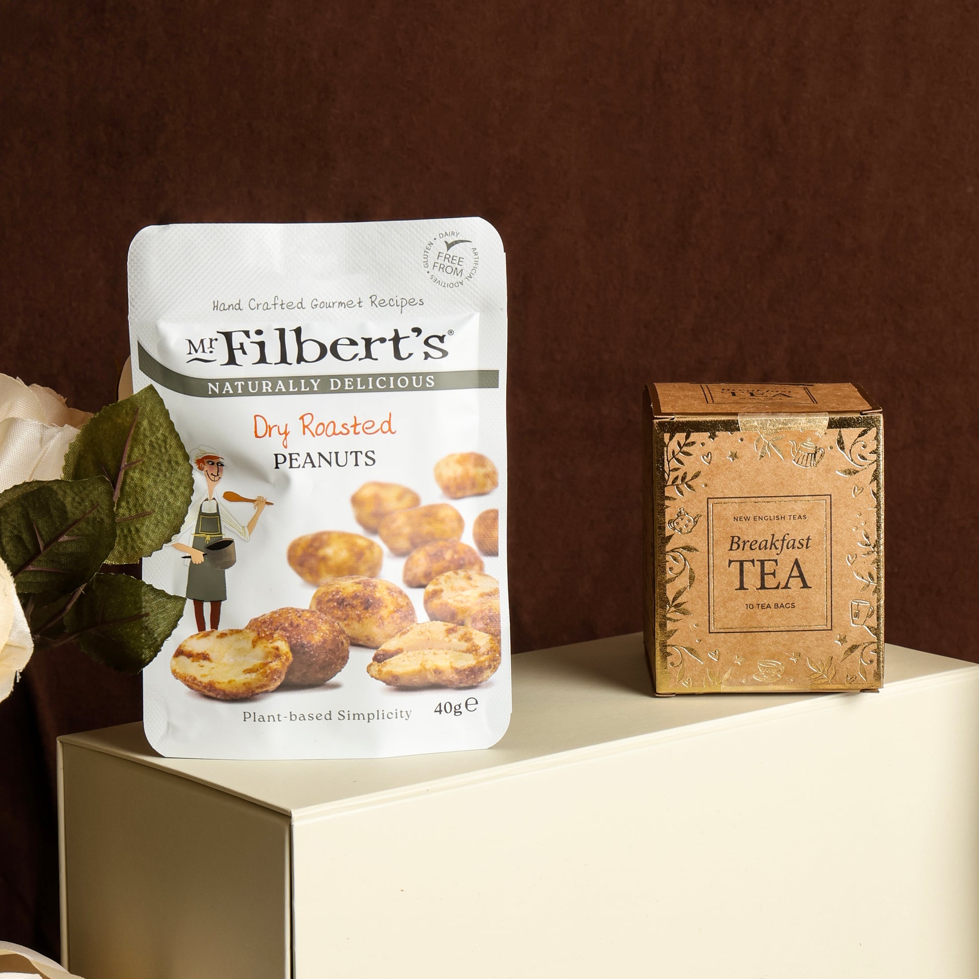 Close up of products in Sweet & Savoury Delights Hamper, a luxury gift hamper from hampers.com UK