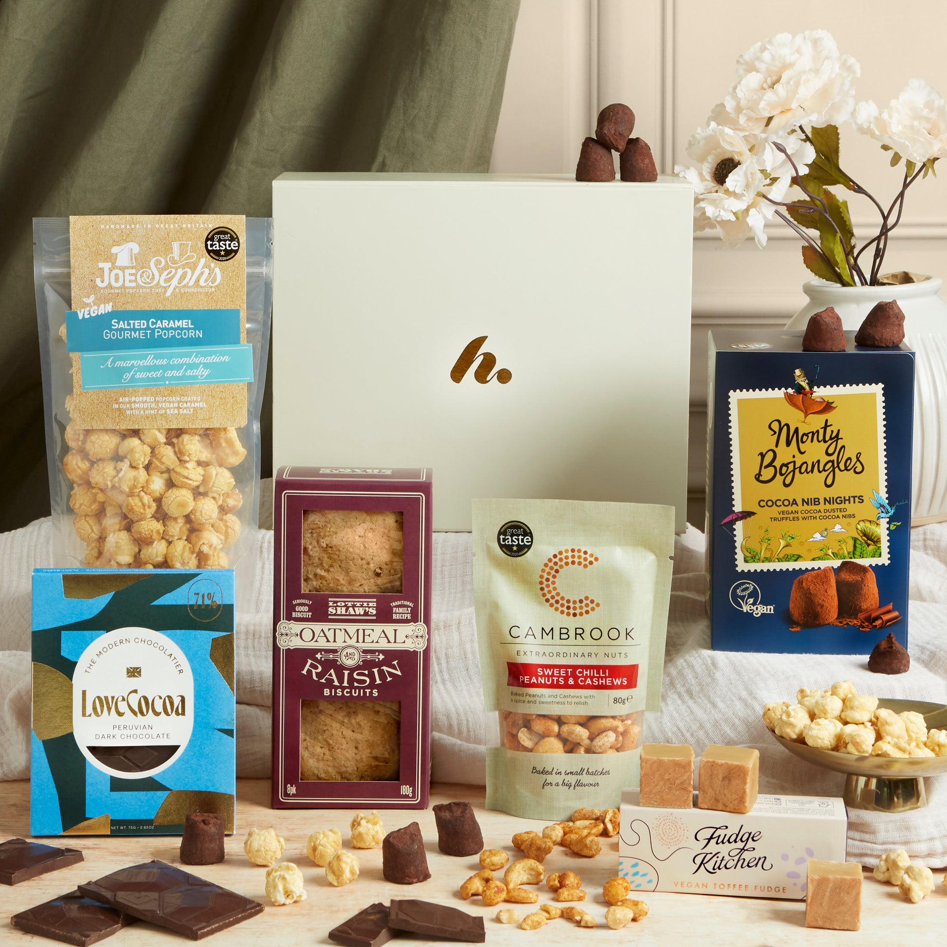 Main image of The Vegan Indulgence Hamper, a luxury gift hamper from hampers.com UK