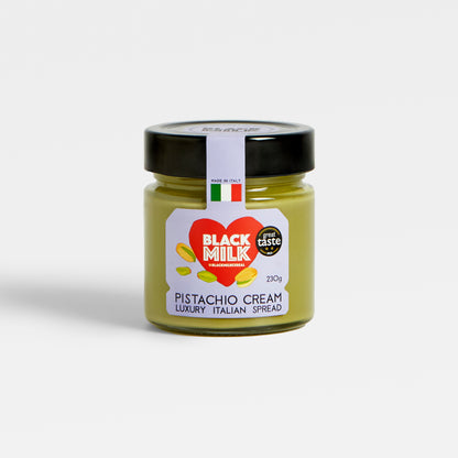 Image of 230g Pistachio Cream by Black Milk, part of luxury gift hampers from hampers.com UK