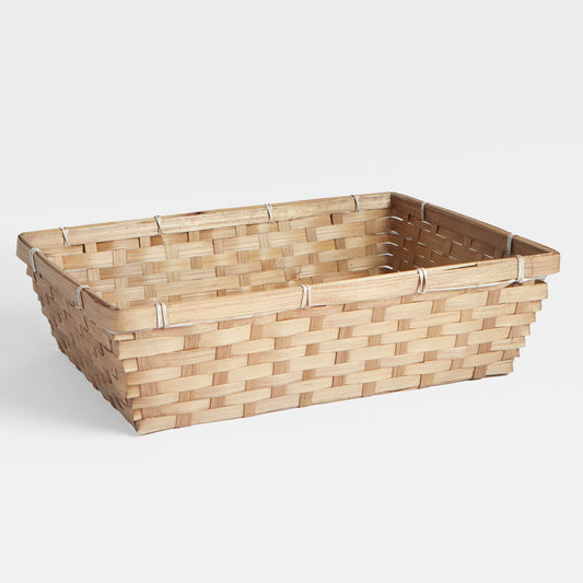 Large Chestnut Coloured Bamboo Tray  (380X300X100