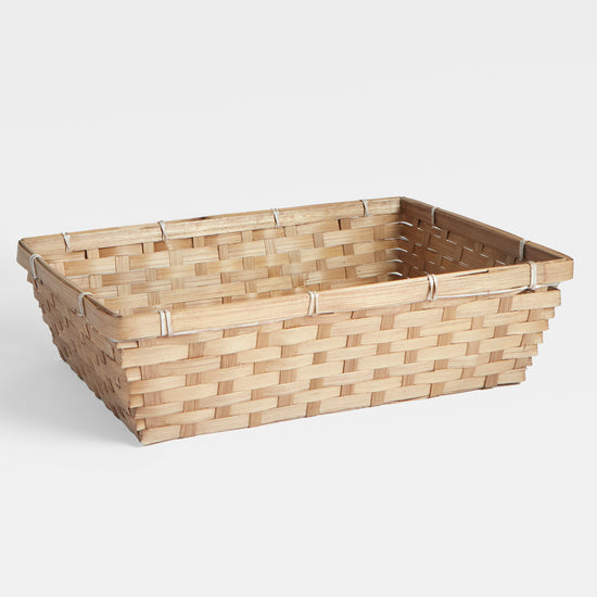 Large Chestnut Coloured Bamboo Tray  (380X300X100