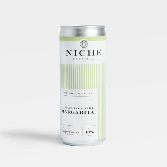 Image of 250ml Brazilian Lime Margarita Cocktail Can by Niche Cocktails, part of luxury gift hampers from hampers.com UK