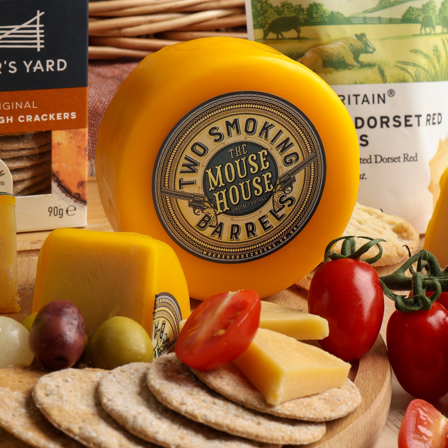 Close up of products in Prosecco Picnic Hamper, a luxury gift hamper from hampers.com UK