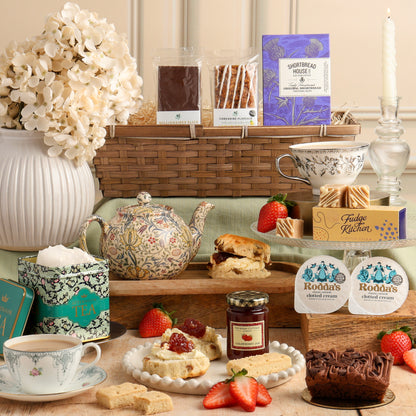 Main image of Luxury Cream Tea Gift Hamper, a luxury gift hamper from hampers.com UK