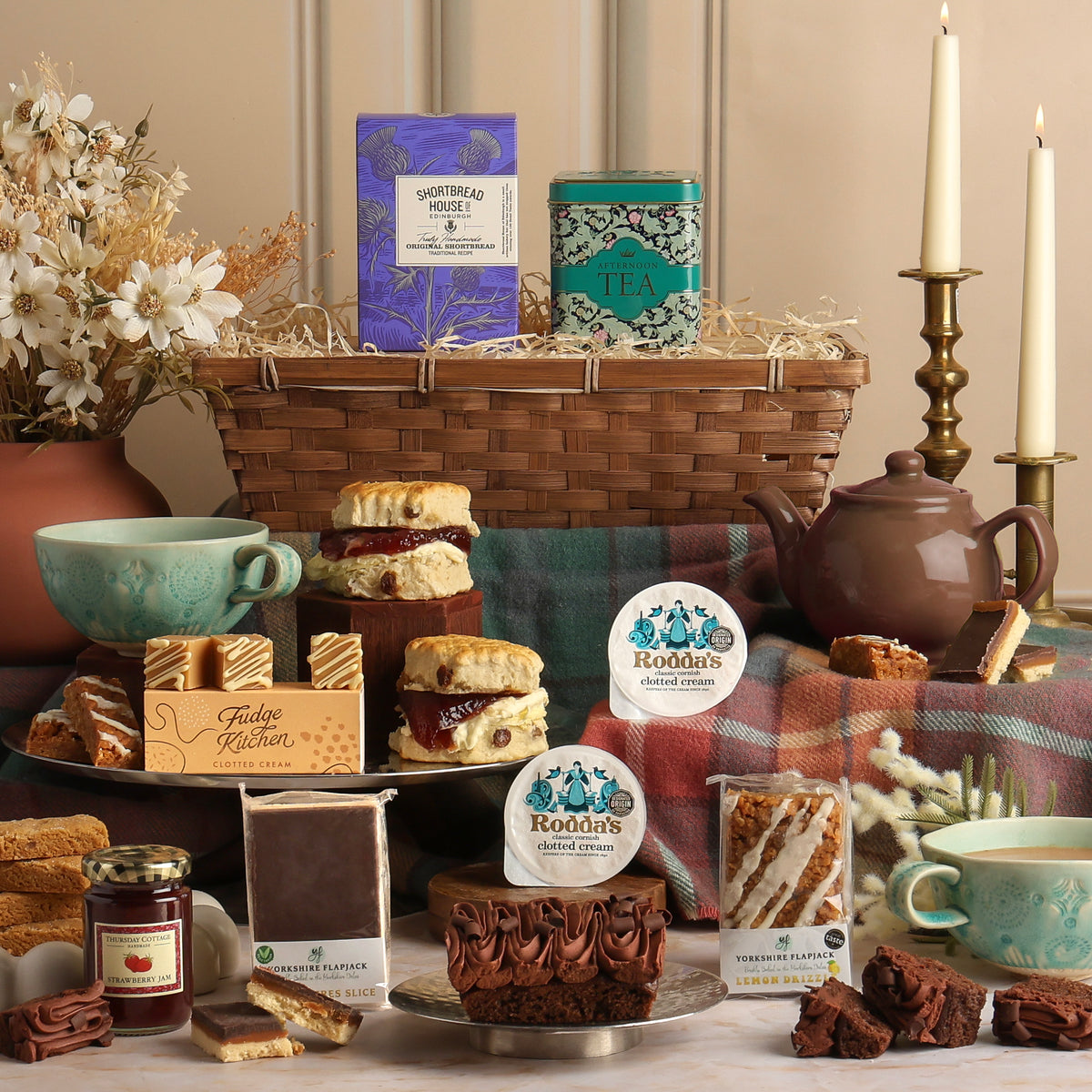 Main image of Luxury Cream Tea Gift Hamper, a luxury gift hamper from hampers.com UK