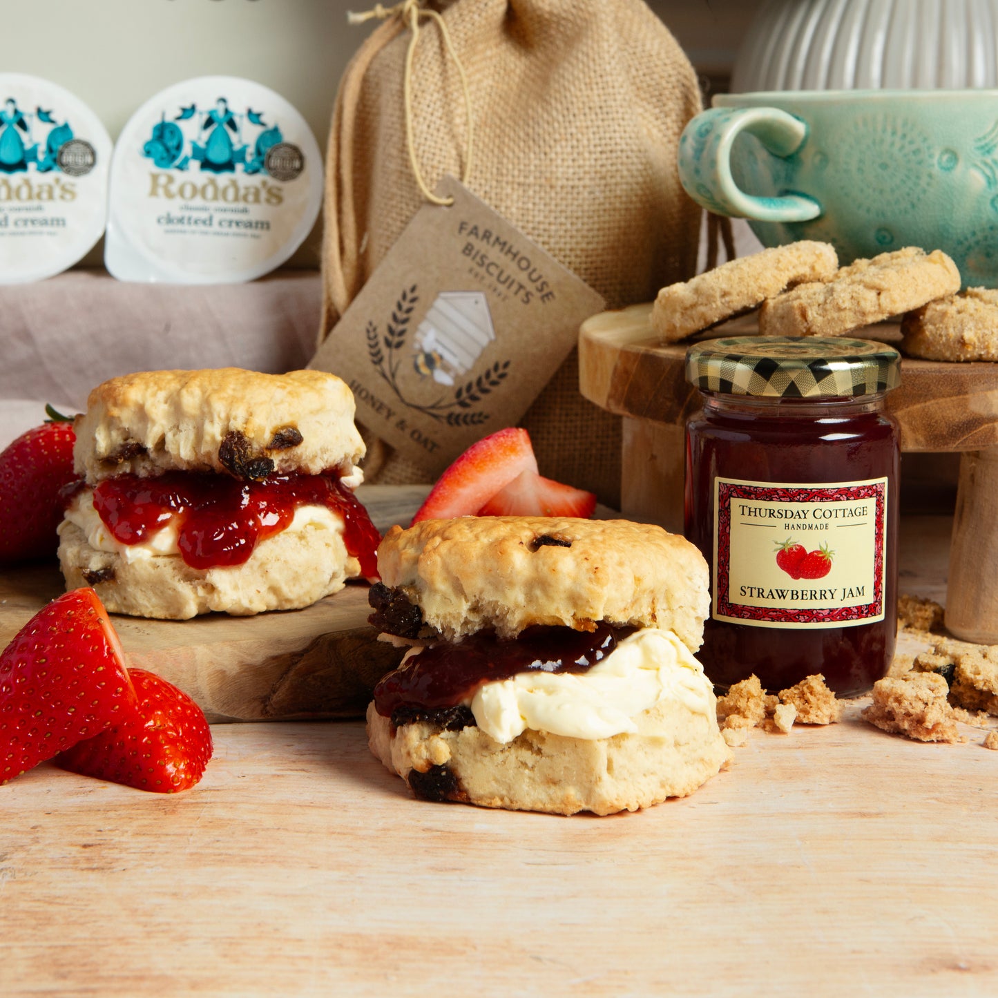 Cream Tea Hamper with Prosecco