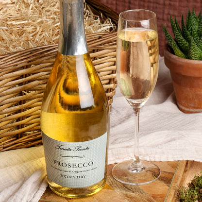 Close up of products in Sparkling Wine & Charcuterie Hamper, a luxury gift hamper from hampers.com UK