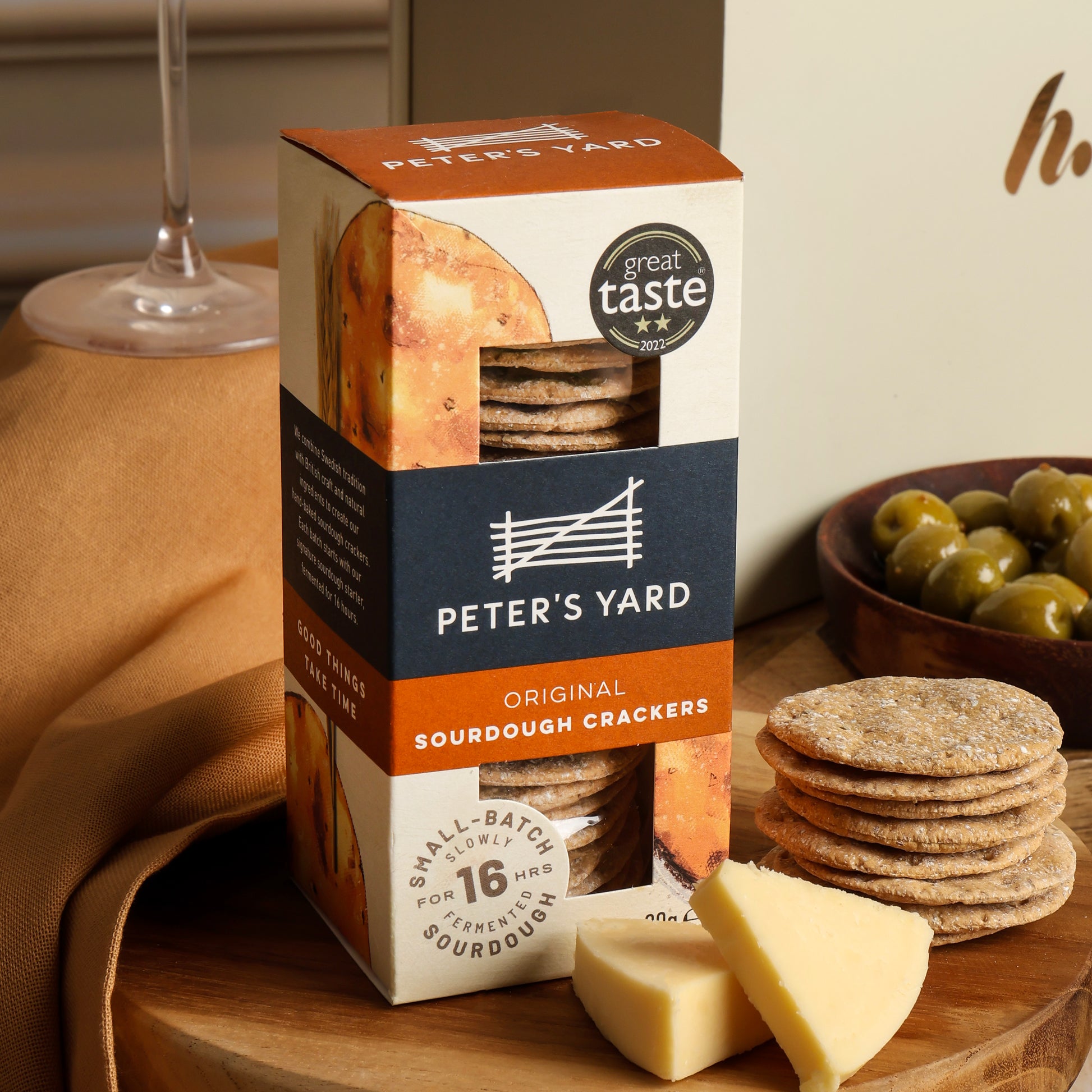 Close up of products in Gourmet Cheese & Wine Gift, a luxury gift hamper from hampers.com UK