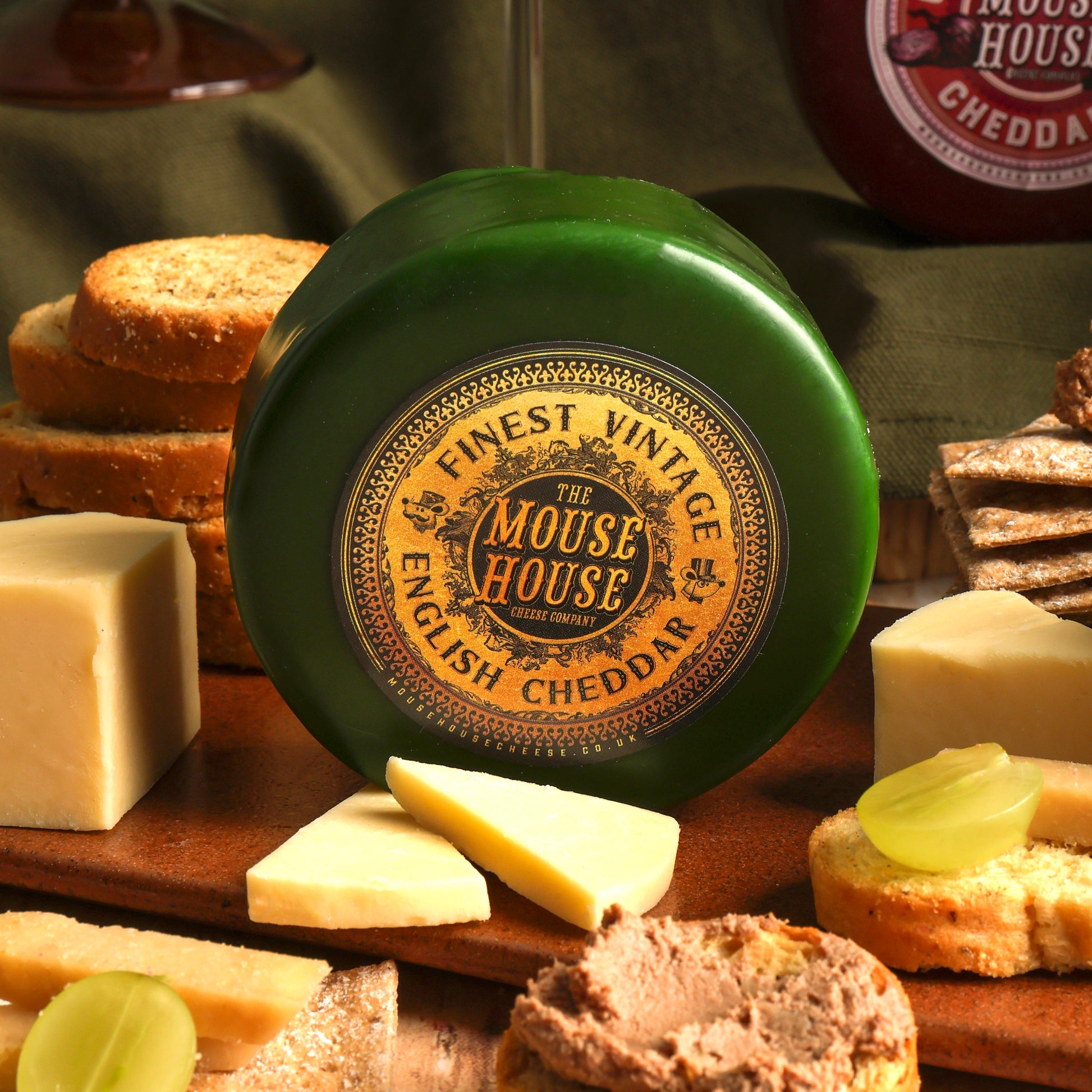 Close up of products in Wine, Cheese & Pâté Gift Hamper, a luxury gift hamper from hampers.com UK