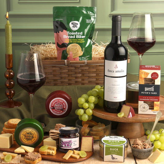 Main image of Wine, Cheese & Pâté Gift Hamper, a luxury gift hamper from hampers.com UK