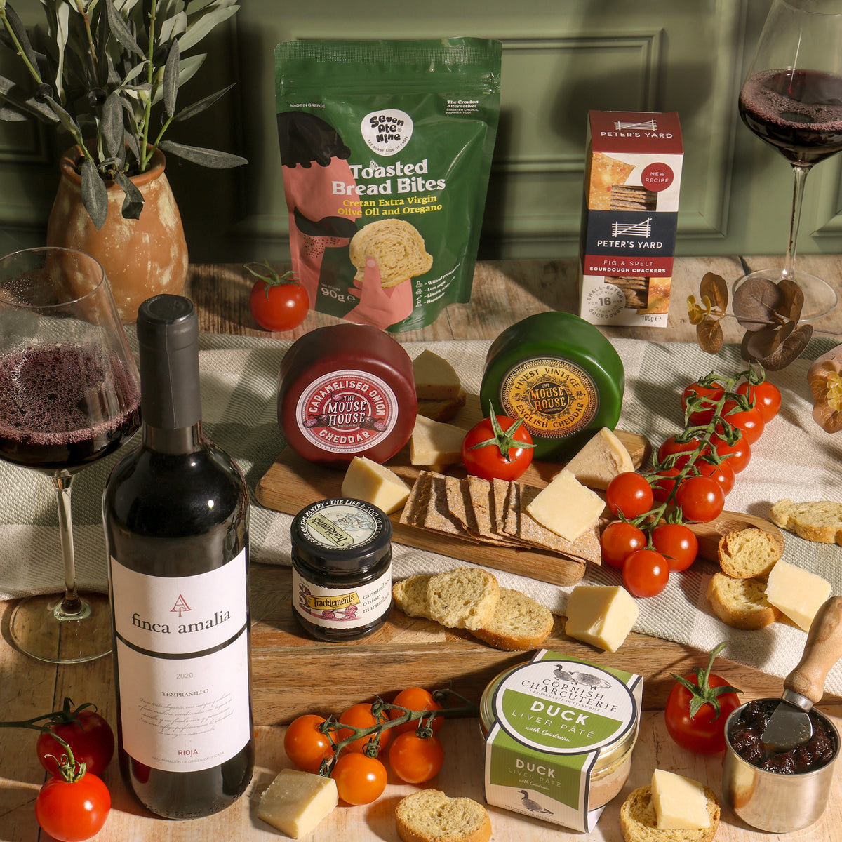 Main image of Wine, Cheese & Pâté Gift Hamper, a luxury gift hamper from hampers.com UK