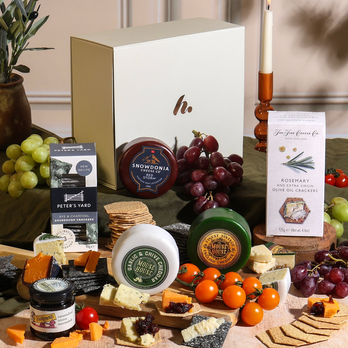 Main image of The Cheese Lover's Hamper, a luxury gift hamper from hampers.com UK