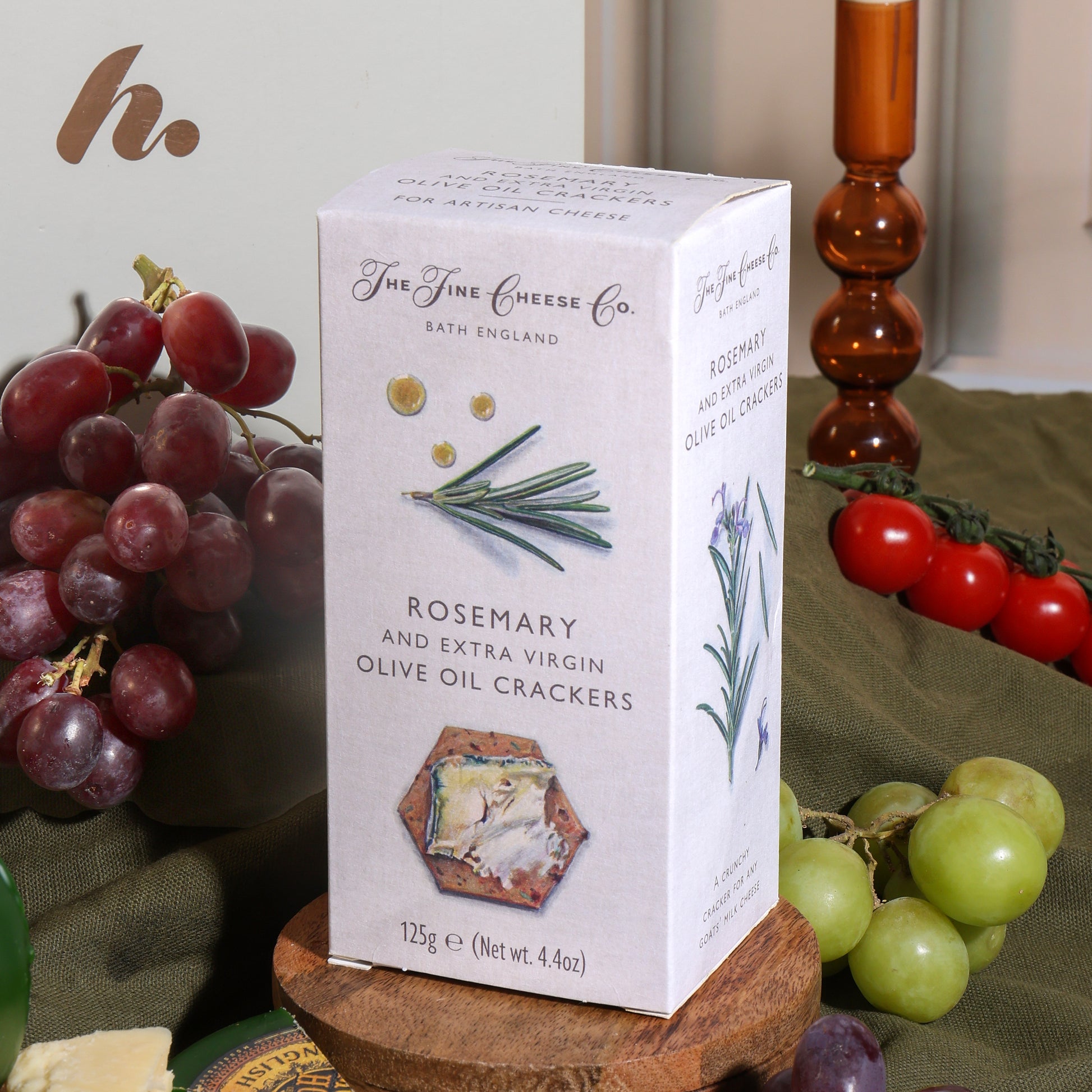 Close up of products in The Cheese Lover's Hamper, a luxury gift hamper from hampers.com UK