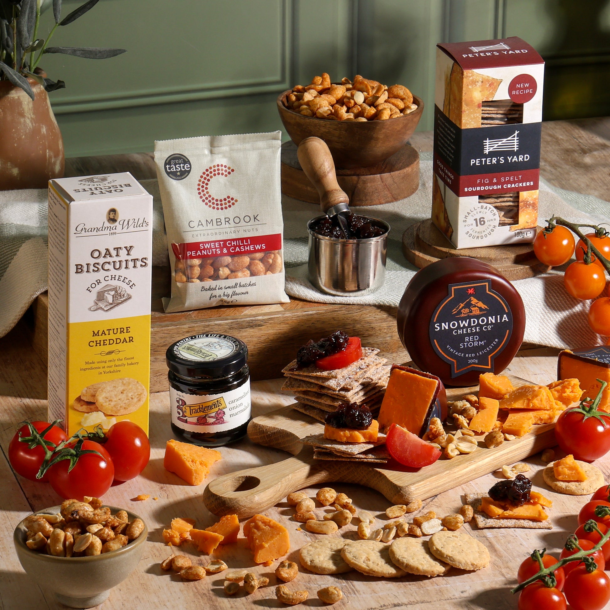 Main image of Cheese and Nibbles Gift, a luxury gift hamper from hampers.com UK