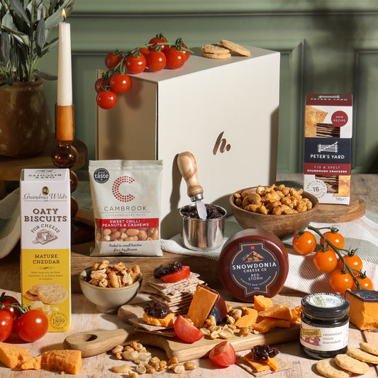 Main image of Cheese and Nibbles Gift, a luxury gift hamper from hampers.com UK