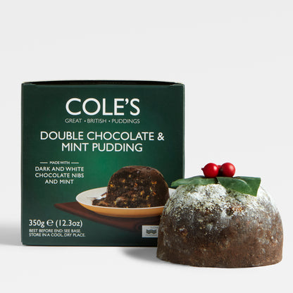 Double Chocolate & Mint Christmas Pudding by Cole's