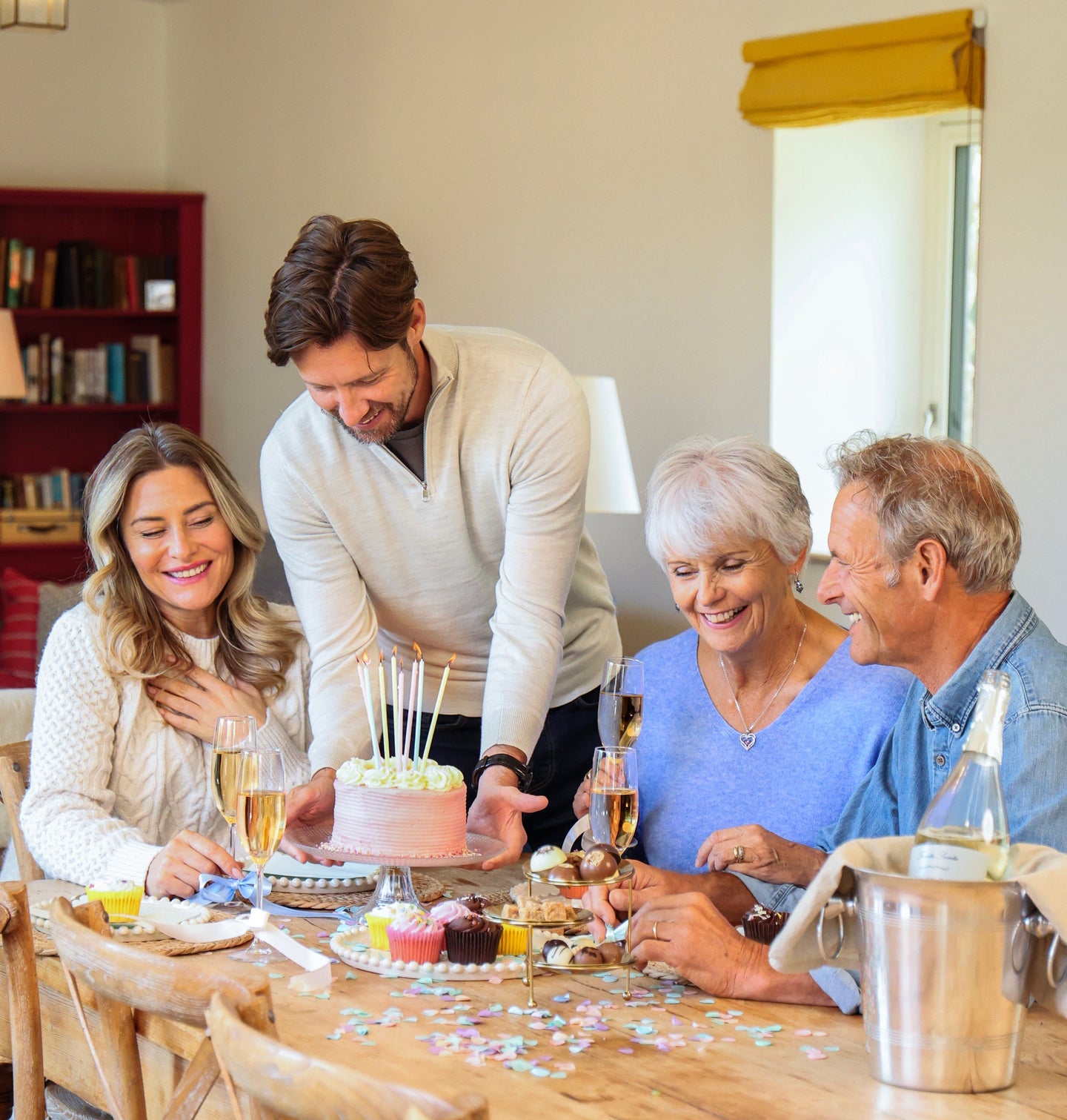 Luxury birthday gift hampers with champagne and artisan treats