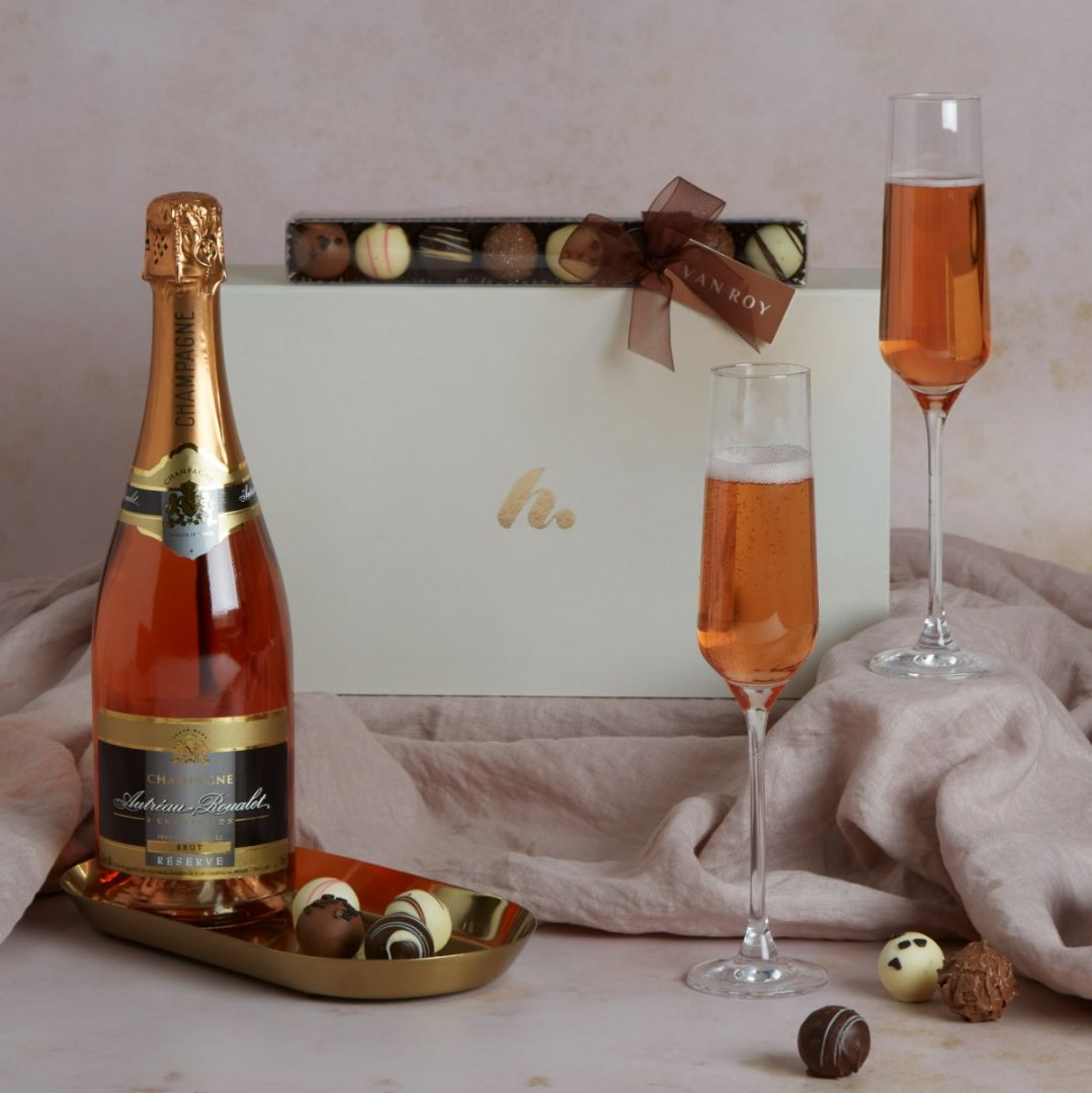 Mother's Day Champagne Rosé & Belgian Truffles