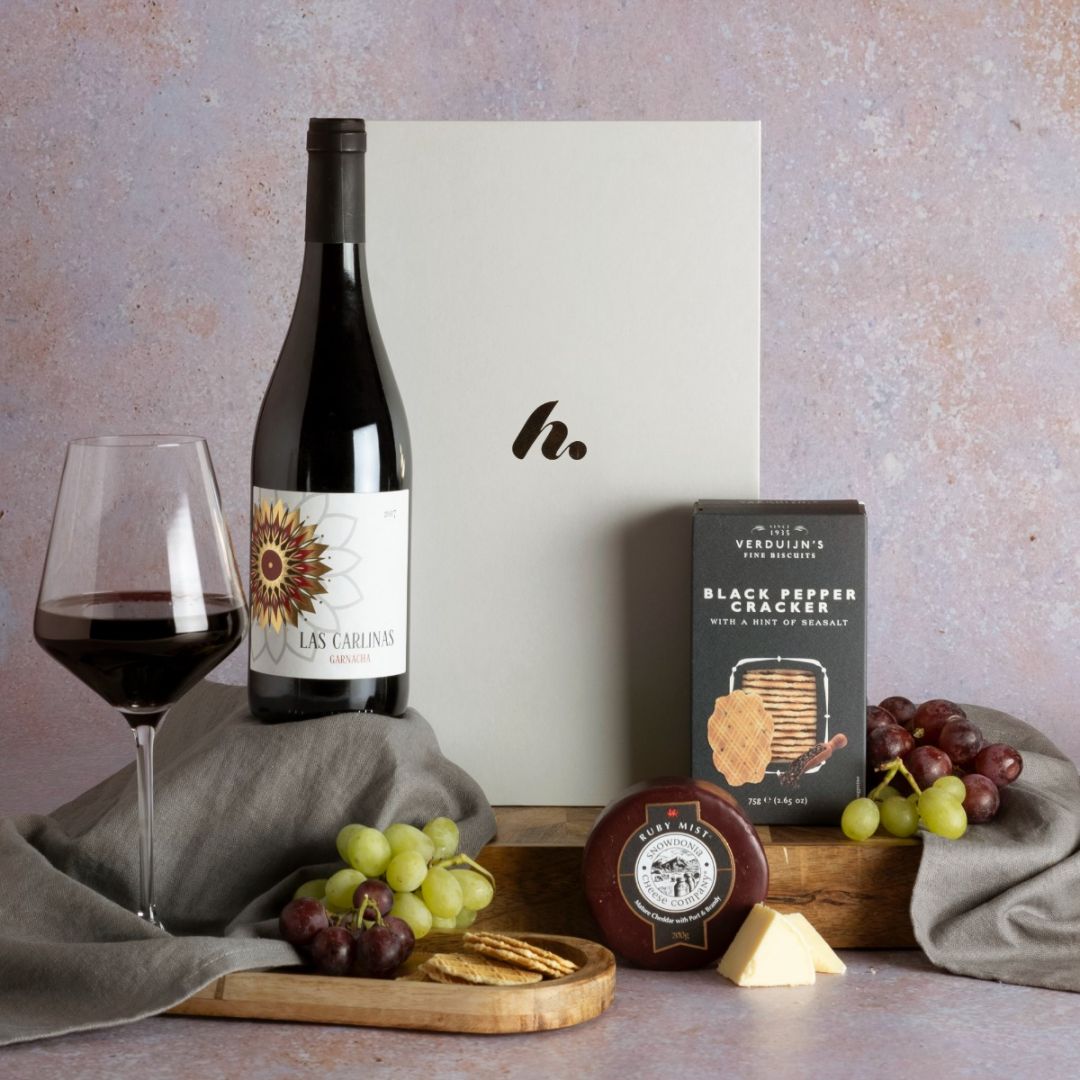 Main Classic Red Wine & Cheese Gift Box, a luxury gift hamper at hampers.com