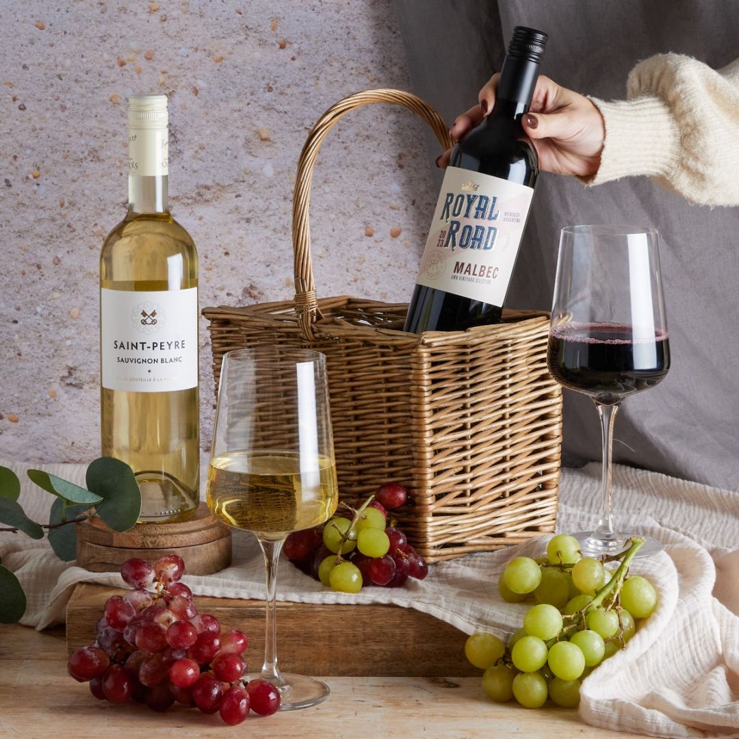 Main Best Of Both Wine Gift Box, a luxury gift hamper at hampers.com