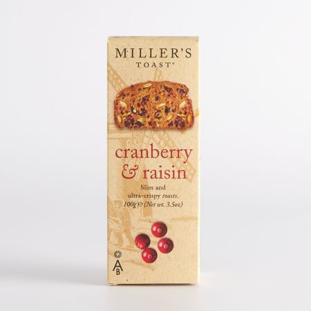 100g Cranberry & Raisin Miller's Toast by Artisan Biscuits