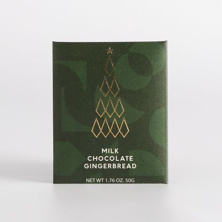 50g Gingerbread Milk Chocolate Bar by The Chocolatier, part of luxury gift hampers at hampers.com UK
