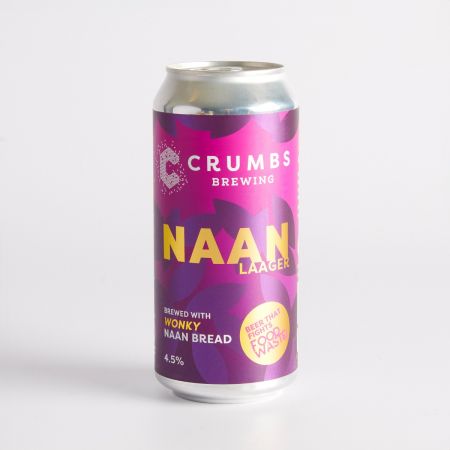 440ml Naan Laager Can by Crumbs Brewing