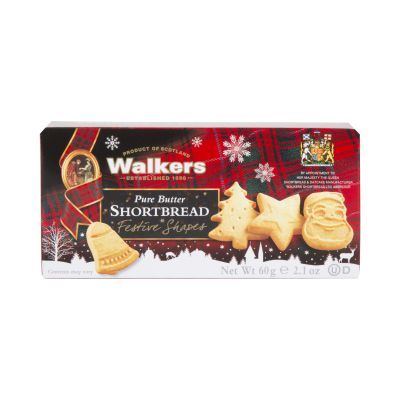 Walkers Pure Butter Shortbread Festive Shapes 60g